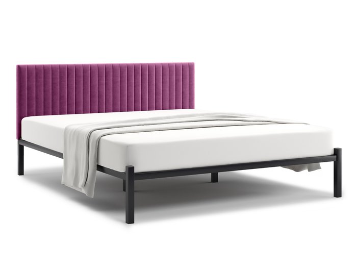 Кровать Лофт Mellisa Steccato 160х200 пурпурного цвета без подъемного механизма