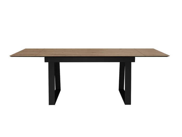 Раздвижной обеденный стол DikLine DZ160 черно-бежевого цвета - лучшие Обеденные столы в INMYROOM