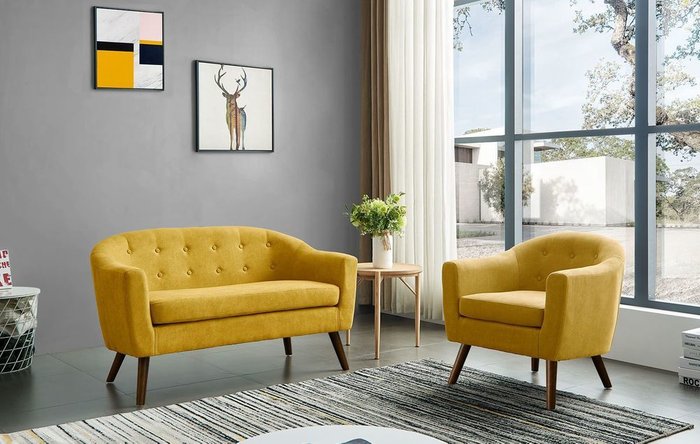 Кресло Florence желтого цвета - лучшие Интерьерные кресла в INMYROOM