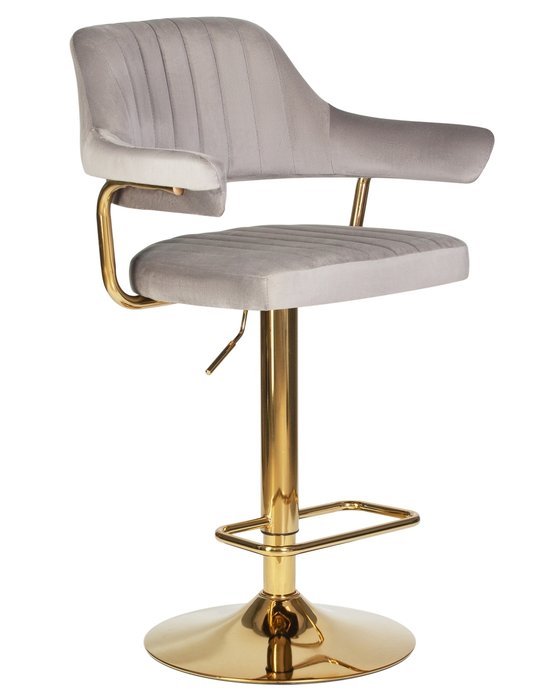 Барный стул Charly Gold серого цвета - купить Барные стулья по цене 13380.0