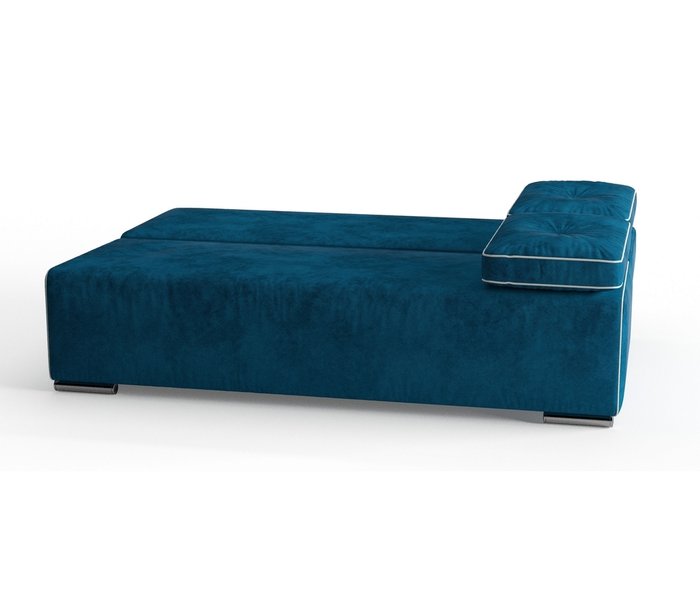 Диван-кровать Роклин в обивке из велюра синего цвета - лучшие Прямые диваны в INMYROOM