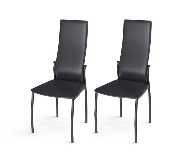 Набор из двух стульев Alien черного цвета