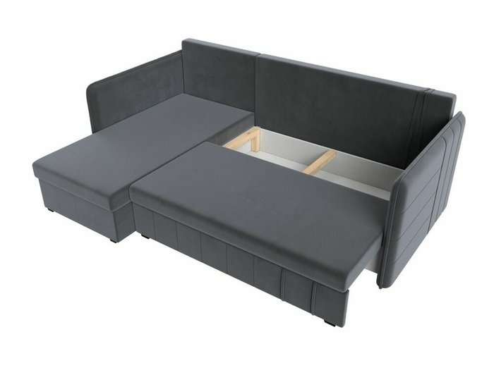Угловой диван-кровать Слим серого цвета левый угол - купить Угловые диваны по цене 31999.0