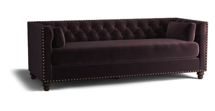 Раскладной диван Chesterfield Florence SFR синего цвета - купить Прямые диваны по цене 98300.0