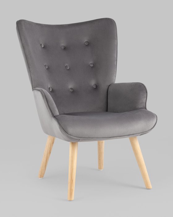 Кресло Хью серого цвета - купить Интерьерные кресла по цене 13290.0