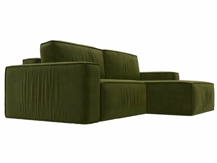 Угловой диван-кровать Прага классик зеленого цвета правый угол - лучшие Угловые диваны в INMYROOM