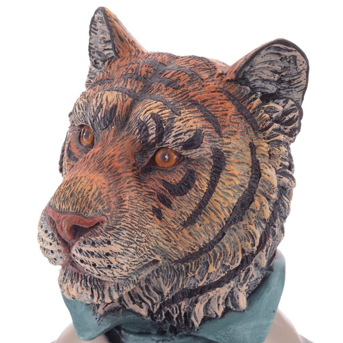 Декоративная фигурка Тигр коричнево-оранжевого цвета - лучшие Фигуры и статуэтки в INMYROOM