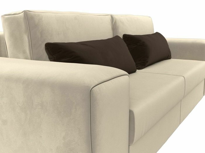 Прямой диван-кровать Лига 008 бежево-коричневого цвета - лучшие Прямые диваны в INMYROOM
