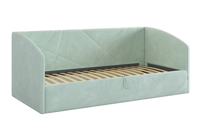 Кровать Квест 90х200 мятного цвета с подъемным механизмом - купить Кровати для спальни по цене 25590.0