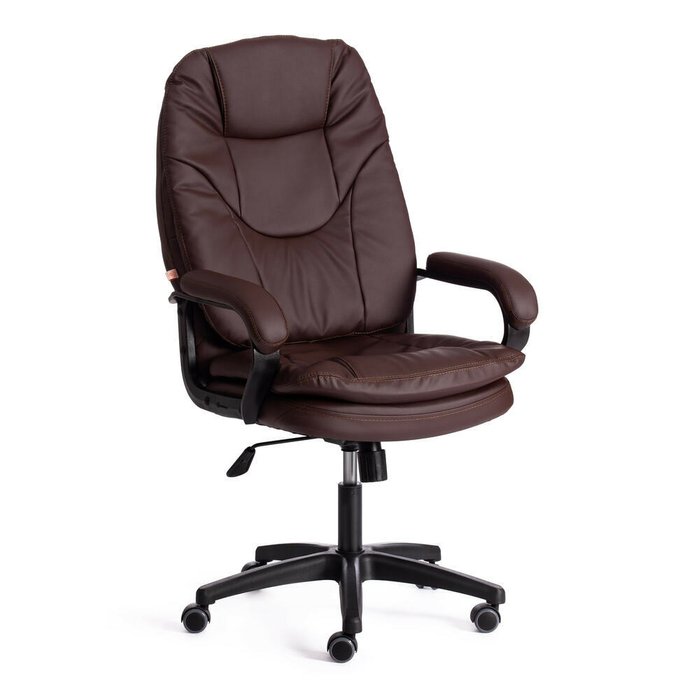 Офисное кресло Comfort Lt коричневого цвета из экокожи