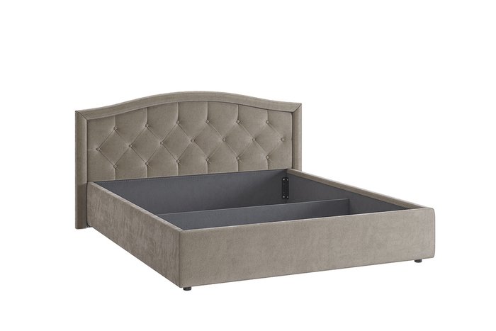 Кровать Верона 2 160х200 серо-коричневого цвета без подъемного механизма - лучшие Кровати для спальни в INMYROOM