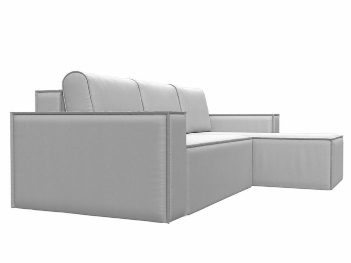 Угловой диван-кровать Куба белого цвета (экокожа) правый угол - лучшие Угловые диваны в INMYROOM