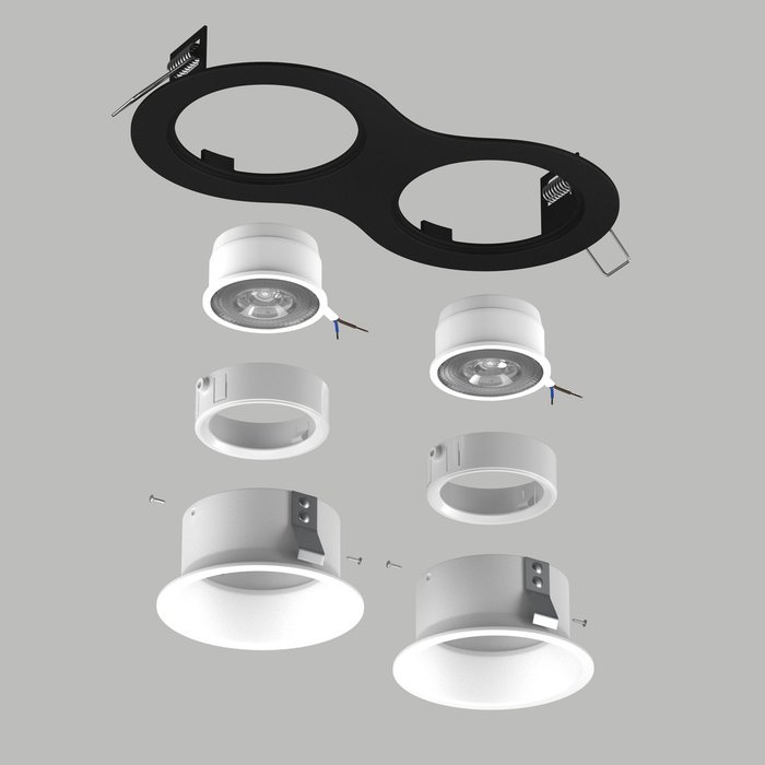 Светильник DOMINO ROUND  под LED модуль/лампу МR16 (214627+214606+214606+214006+214006) - купить Встраиваемые споты по цене 2595.0