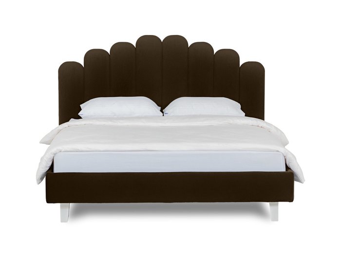 Кровать Queen Sharlotta L 160х200 темно-коричневого цвета 