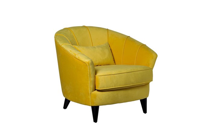 Кресло с подушкой желтого цвета - купить Интерьерные кресла по цене 64400.0