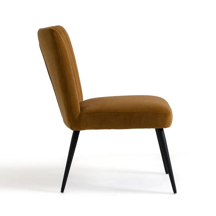 Кресло винтажное велюровое Ronda коричневого цвета - лучшие Интерьерные кресла в INMYROOM