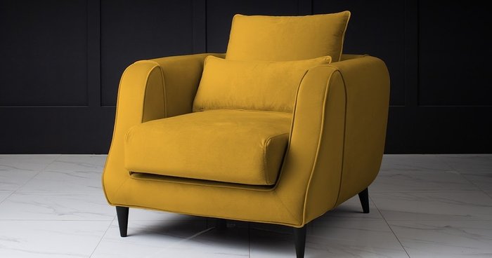Кресло Dante горчичного цвета - лучшие Интерьерные кресла в INMYROOM