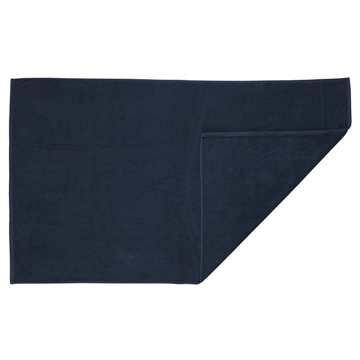 Полотенце банное фактурное Essential темно-синего цвета - лучшие Банные полотенца в INMYROOM