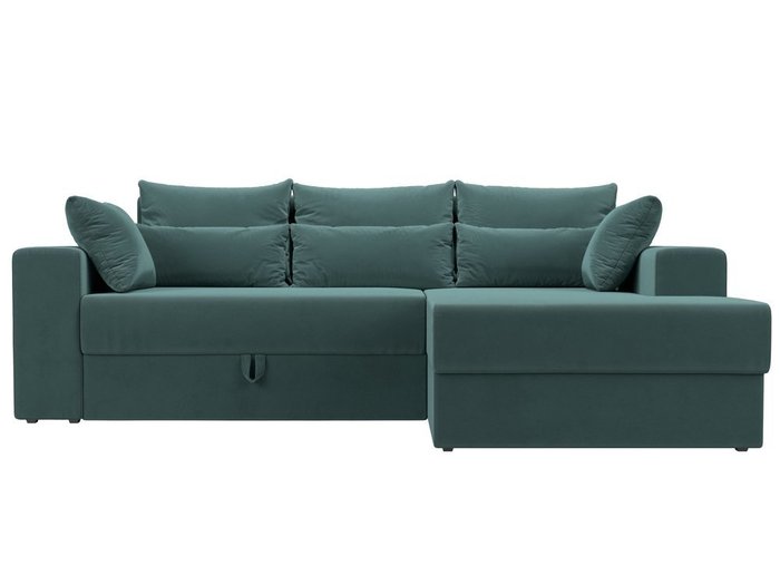Угловой диван-кровать Мэдисон темно-бирюзового цвета  - купить Угловые диваны по цене 41990.0
