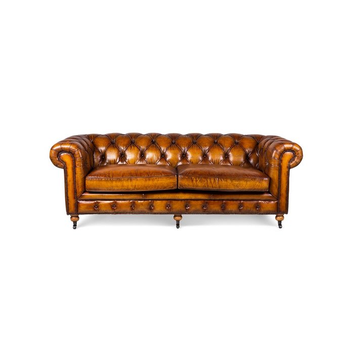 Диван Chesterfield коричневого цвета - лучшие Прямые диваны в INMYROOM