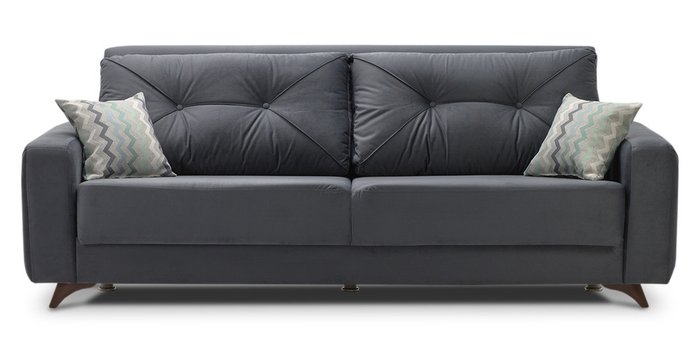Диван-кровать Жако темно-серого цвета - купить Прямые диваны по цене 26880.0