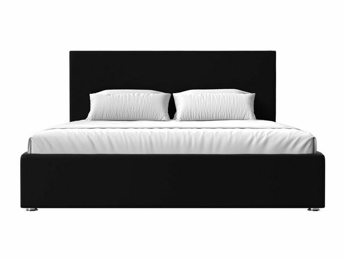 Кровать Кариба 160х200 черного цвета с подъемным механизмом (экокожа)  - купить Кровати для спальни по цене 68999.0