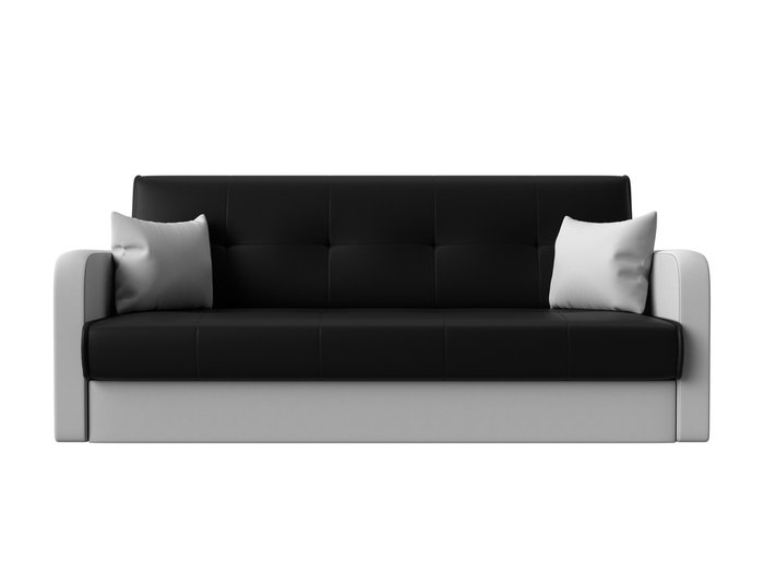 Диван-кровать Надежда черно-белого цвета (экокожа) - купить Прямые диваны по цене 19999.0