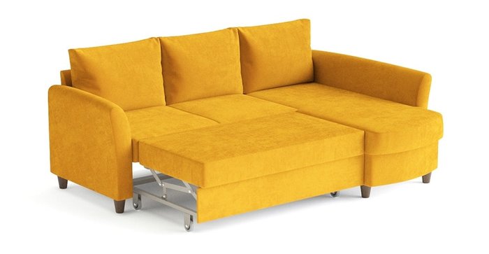 Угловой диван-кровать Катарина желтого цвета - лучшие Угловые диваны в INMYROOM