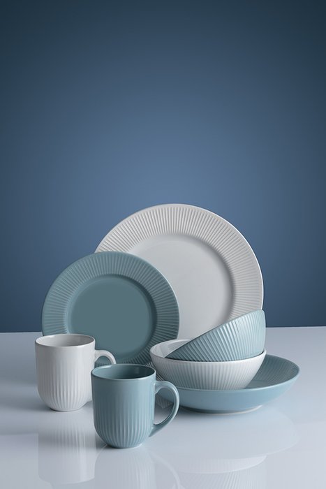 Миска Linear из керамики темно-синего цвета - купить Аксессуары для кухни по цене 900.0