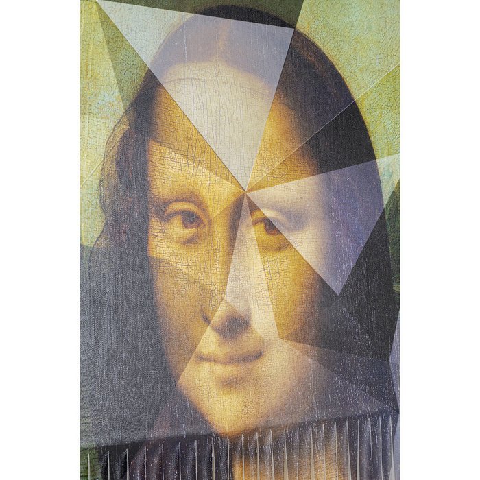 Картина Mona Lisa 130х163 в раме черно-золотого цвета - лучшие Принты в INMYROOM