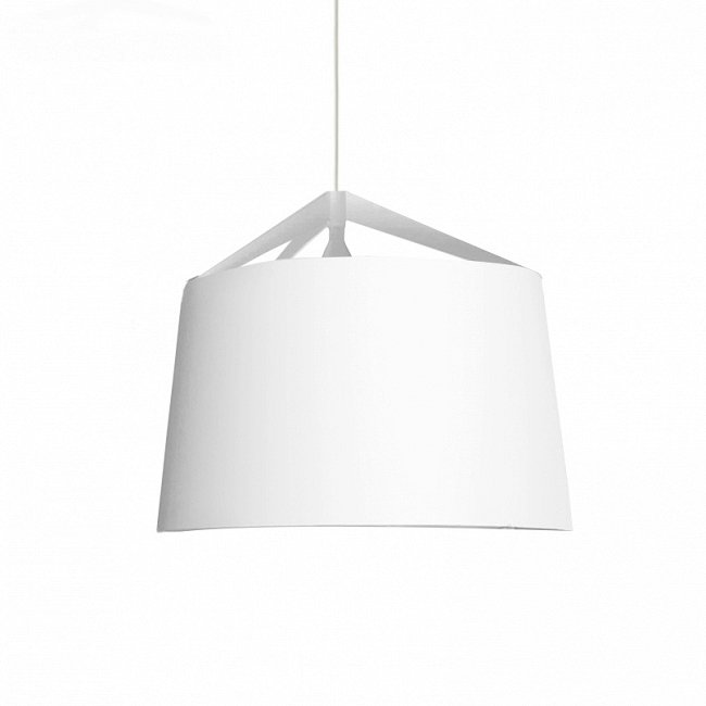 Подвесной светильник с белым абажуром 