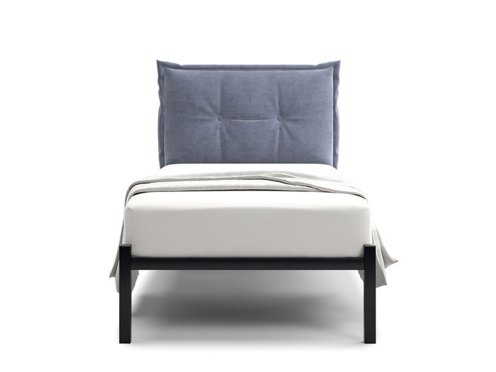 Кровать Лофт Cedrino 90х200 серого цвета без подъемного механизма - купить Кровати для спальни по цене 14400.0