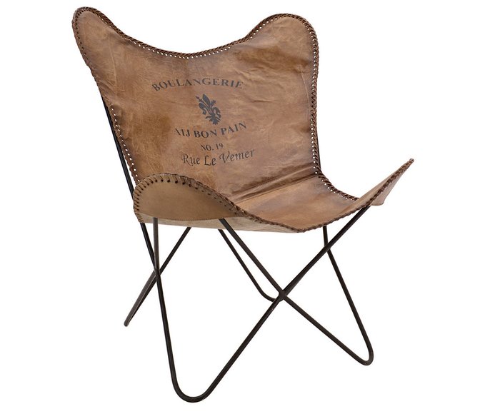 Кресло с кожаной обивкой  - купить Интерьерные кресла по цене 32540.0