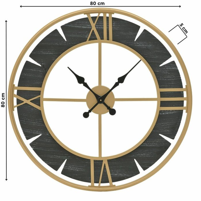 Часы настенные черно-золотого цвета - купить Часы по цене 19480.0
