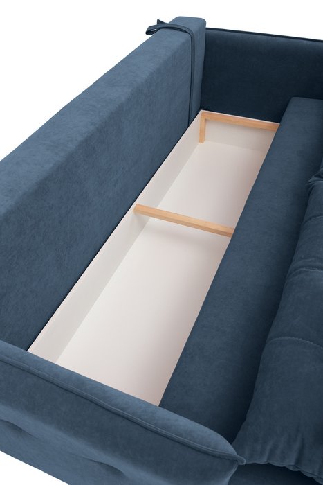 Диван-кровать Цезарь 3 LUX серо-синего цвета - лучшие Прямые диваны в INMYROOM