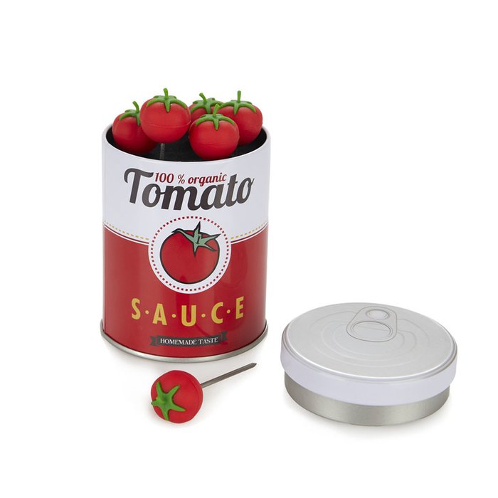 Набор из шести шпажек для закусок Tomato красного цвета
