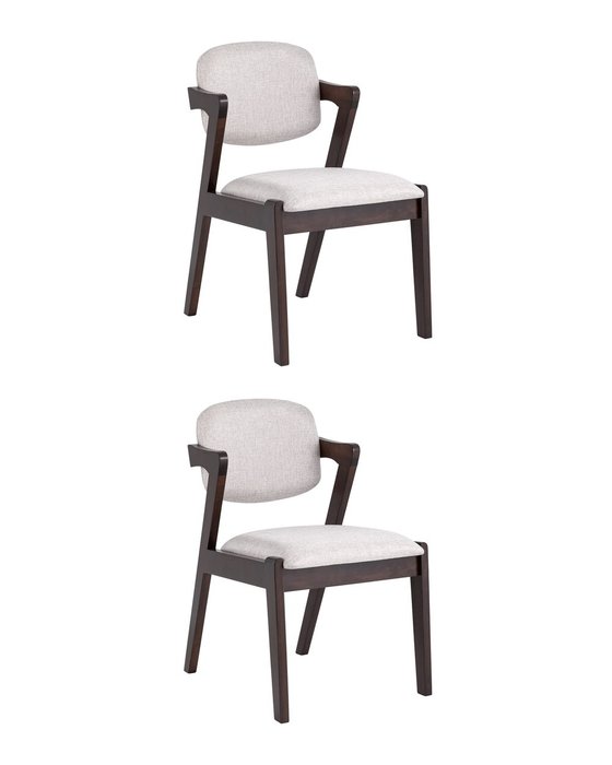 Набор из двух стульев Viva серо-коричневого цвета
