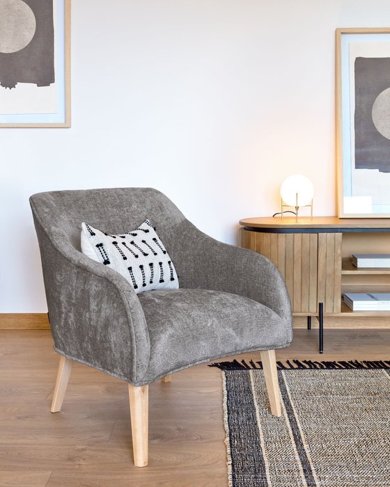 Кресло Lobby серого цвета - купить Интерьерные кресла по цене 93990.0