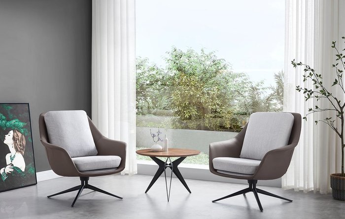 Кресло Form серо-коричневого цвета - купить Офисные кресла по цене 80565.0