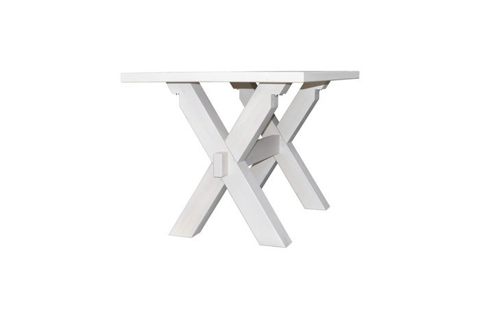 Обеденный стол из массива сосны Акадия в белом цвете - купить Обеденные столы по цене 49500.0