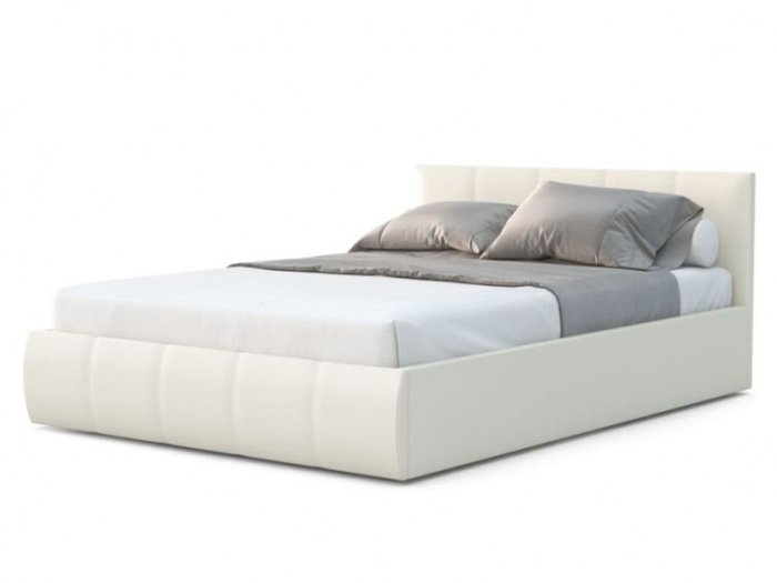 Кровать с подъемным механизмом Верона 160х200 молочного цвета
