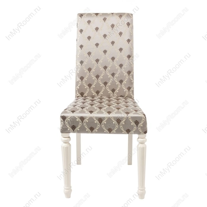 Стул Elle butter white в обивке из ткани серого цвета - купить Обеденные стулья по цене 4840.0