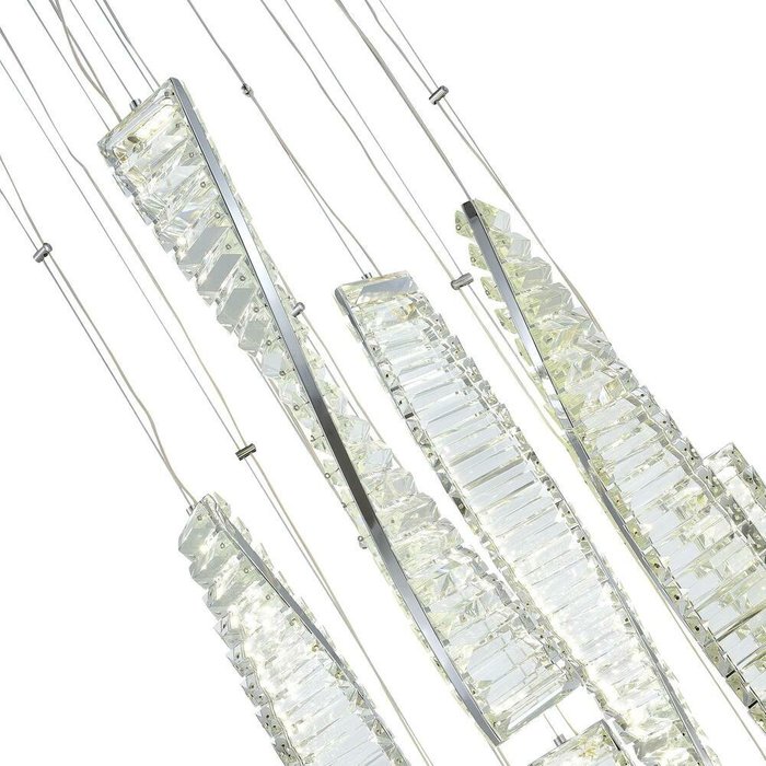 Светильник подвесной ST-Luce Хром/Прозрачный LED 1*99W 3000K ELICA - лучшие Подвесные светильники в INMYROOM