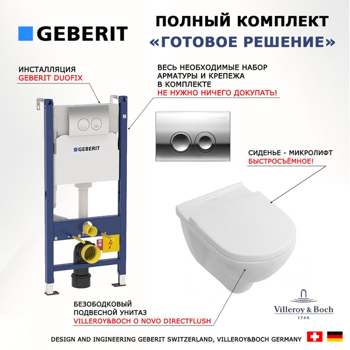 Комплект 3 в 1 инсталляция Duofix