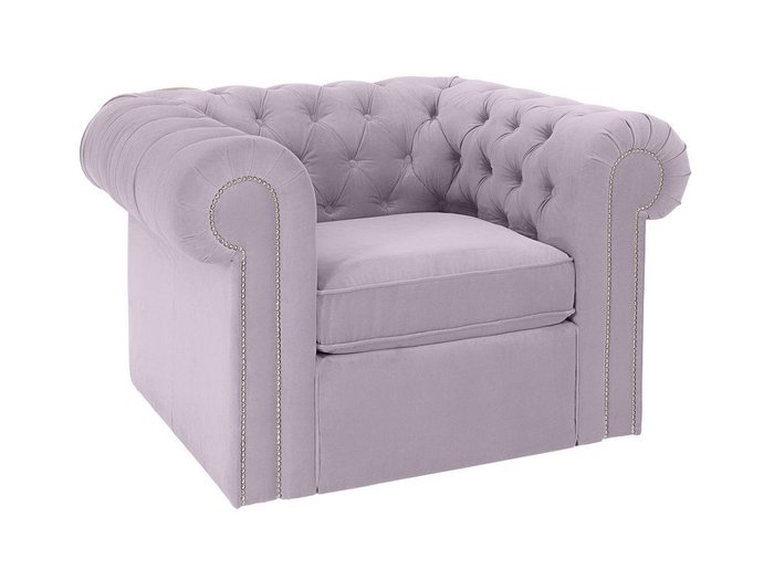 Кресло Chesterfield серо-лилового цвета - купить Интерьерные кресла по цене 31190.0
