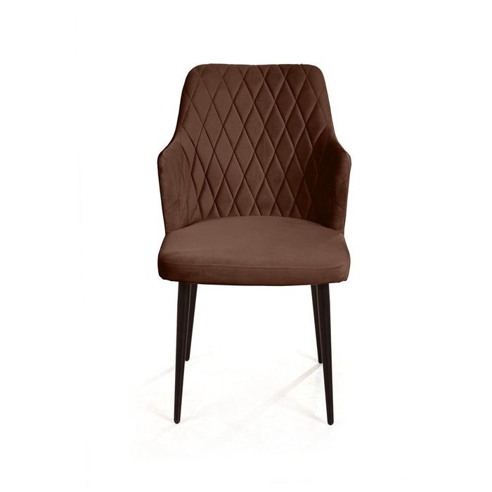 Стул с подлокотниками Hunt коричневого цвета - купить Обеденные стулья по цене 8900.0