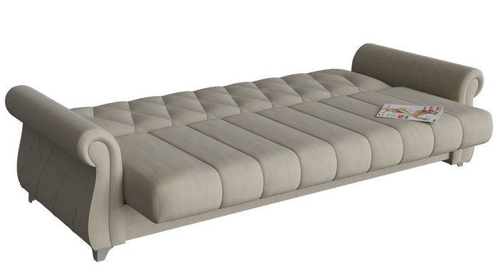 Диван-кровать прямой Эвора бежевого цвета - лучшие Прямые диваны в INMYROOM