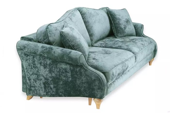 Прямой диван-кровать Бьюти Премиум зеленого цвета - лучшие Прямые диваны в INMYROOM