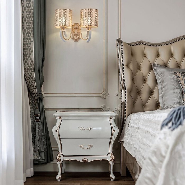 Бра Florentia-8857 308857/2W Wh/Gd - лучшие Подвесные светильники в INMYROOM