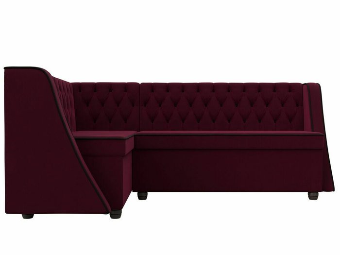Кухонный угловой диван Лофт бордового цвета левый угол - купить Угловые диваны по цене 48999.0